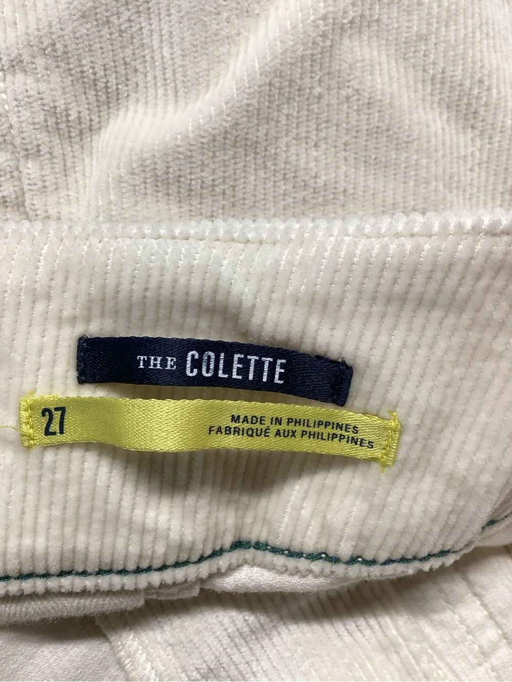 Anthropologie Maeve The Colette Cream Corduroy Cropped Pants - Picture 5 of 12